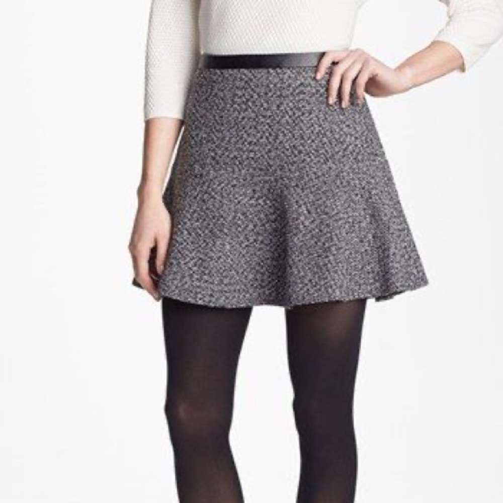 Hinge Black Tweed Peplum Skirt